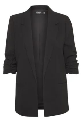 Soaked in Luxury  Blazer Black Shirley avec des manches ravi - Trouva